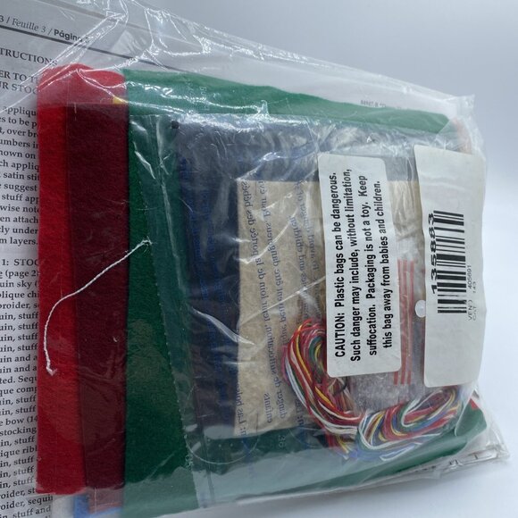 Plaid Bucilla Felt Stocking Down The Chimney 84947 Maria Stanziani Christmas - Picture 7 of 10